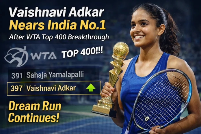 Vaishnavi Adkar Nears India No.1 After WTA Top 400 Breakthrough